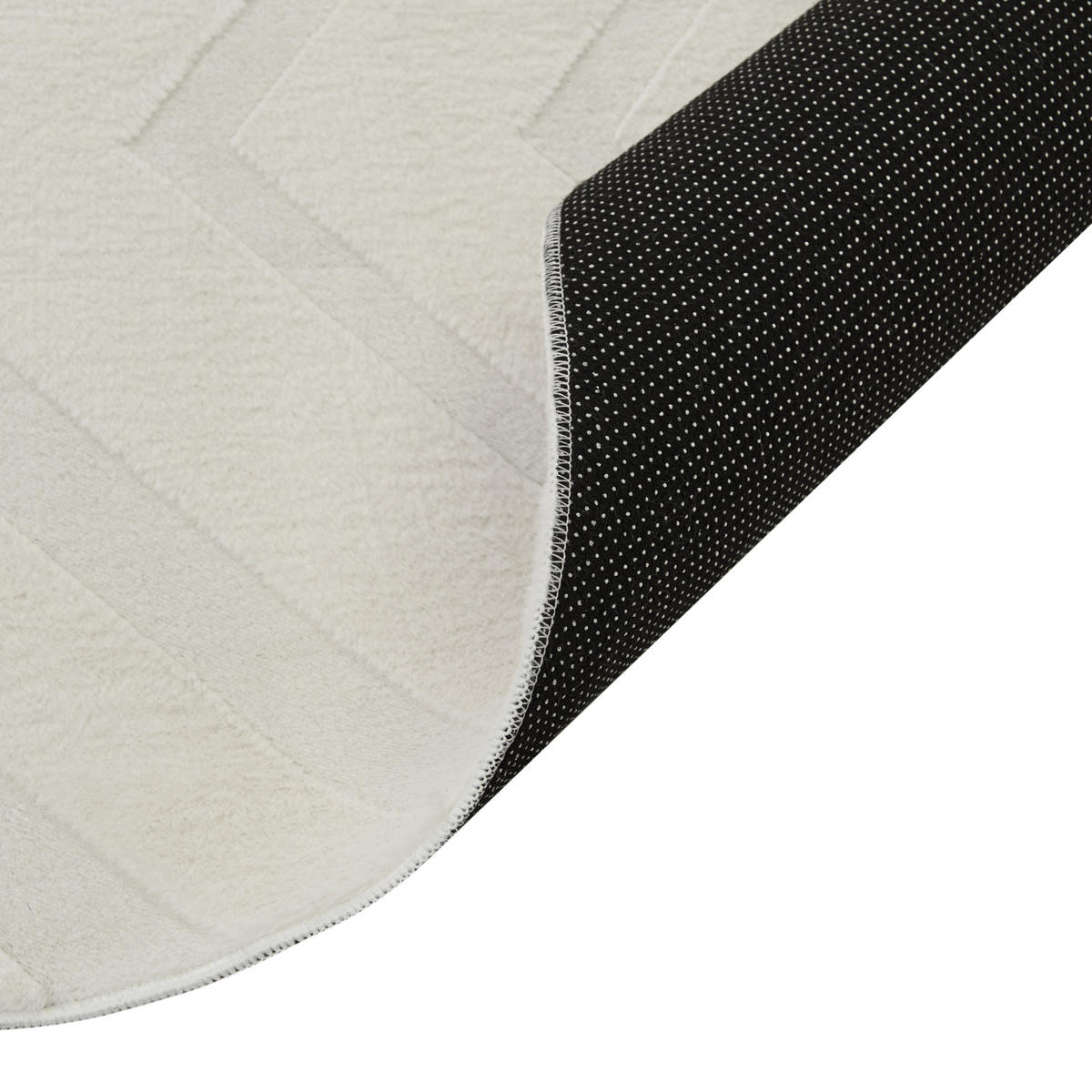 KOBEREC Krémově bílý 160/160 cm Borah - bílá/krémová, textil (160/160cm) - Beliani