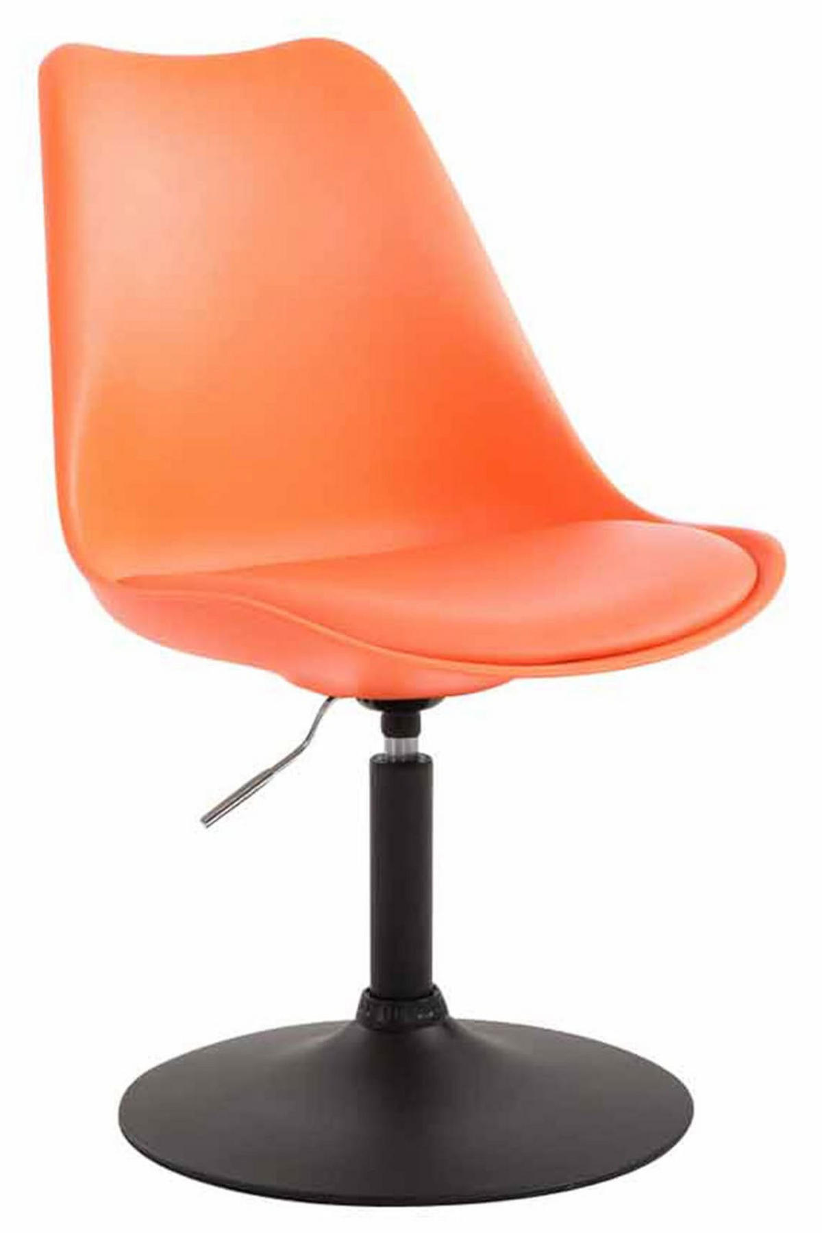 DREHSTUHL 4er Set Kunststoff orange - Schwarz/Orange, Kunststoff/Metall (48/76/57cm) - CLP
