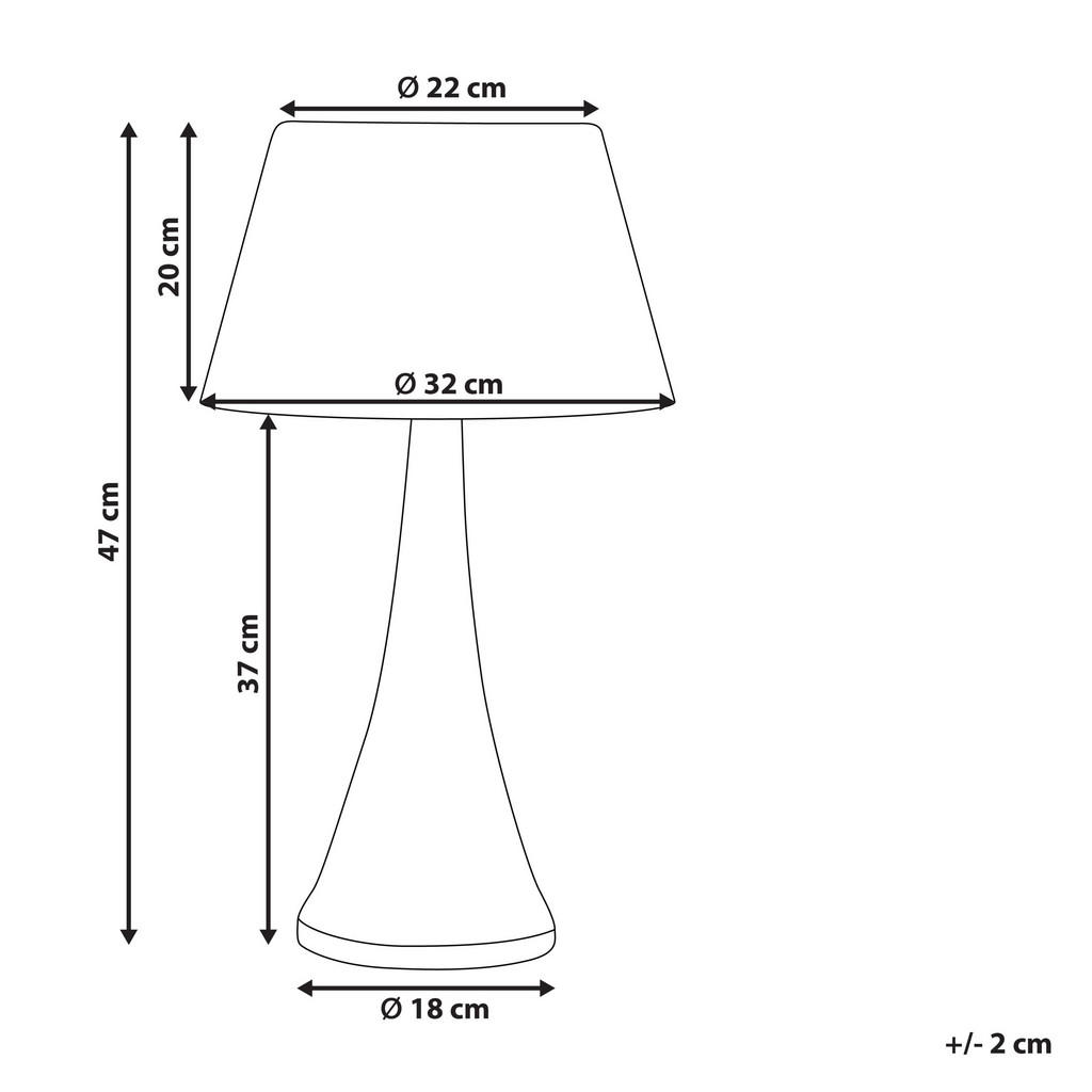 Thumbnail - Beliani Tischleuchte, Schwarz, Textil, 22x47x22 cm, Lampen & Leuchten, Innenbeleuchtung, Tischlampen, Tischlampen