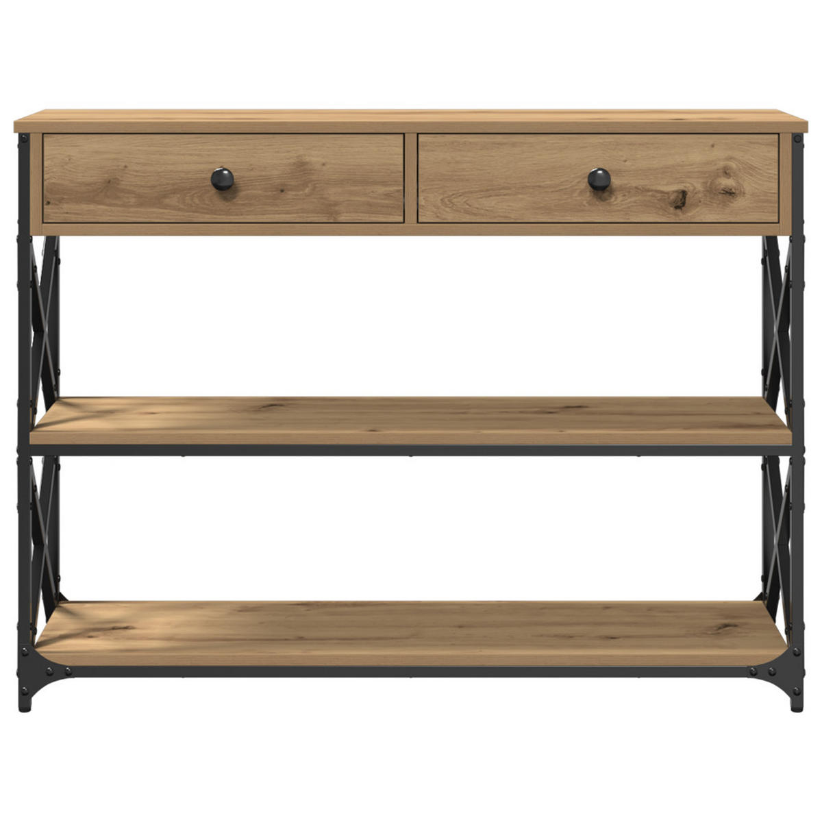 KONSOLE Tisch Artisan-Eiche 100/28/75 Cm - Braun, Holzwerkstoff (100/28/75cm) - vidaXL