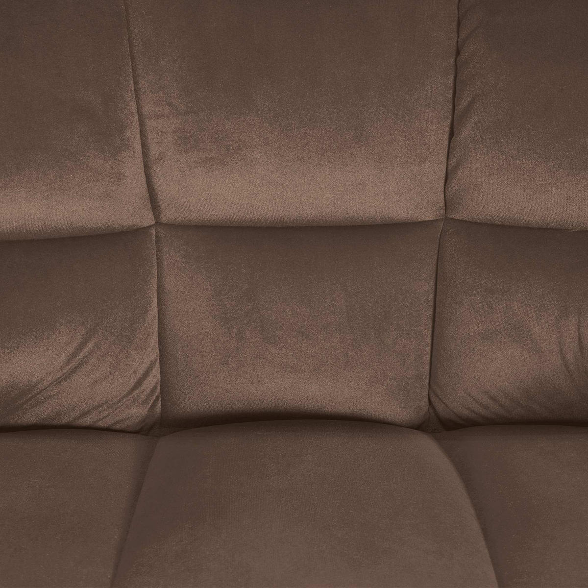 BARHOCKER Samt Braun - Schwarz/Braun, Textil/Metall (64/110/48cm) - CLP