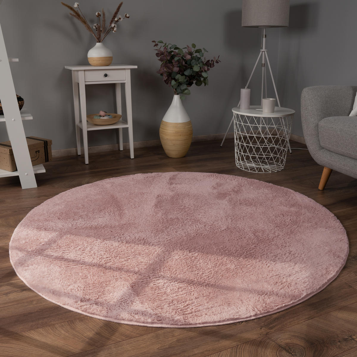 HOCHFLORTEPPICH 200/200 cm Soft 380 - Pink, Textil (200/200cm) - Paco Home