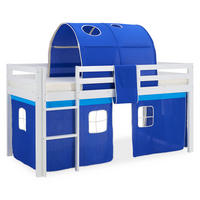 HOCHBETT Leiter 90/200 cm Blau - Blau/Weiß, Holz (90/200cm) - Homestyle4u