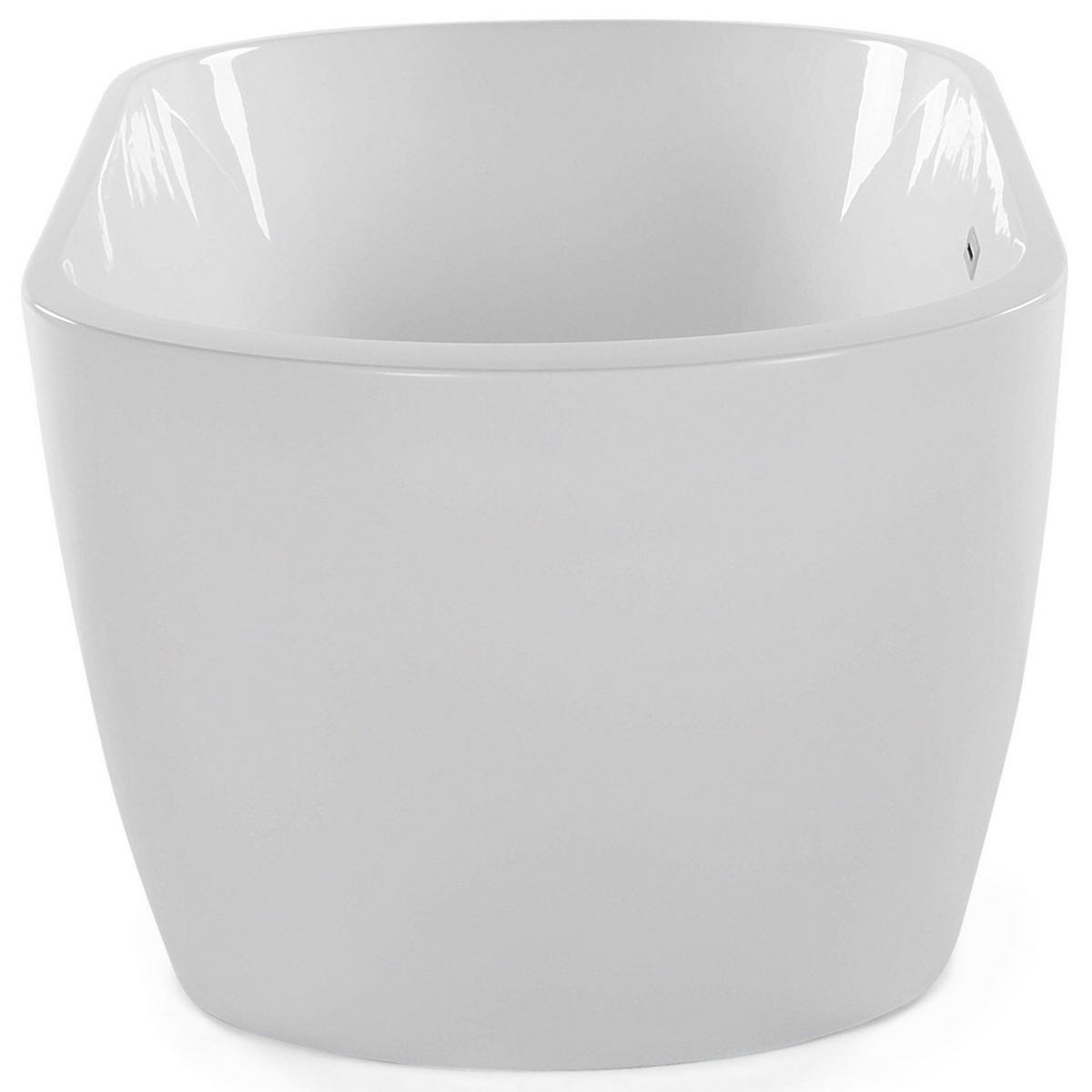 BADEWANNE FREISTEHEND 75x150x58 cm weiß Nevis - Weiß, Kunststoff (75/58/150cm) - Beliani