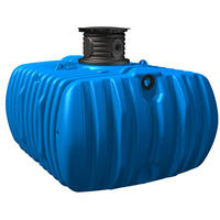 L Flachtank-Paket 15000 L - Blau, Kunststoff (630/134/245cm) - 4rain