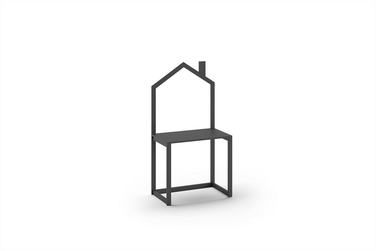 KINDERSCHREIBTISCH Kapua 80x50x151 Massivholz Anthrazit - Anthrazit, Holz (80/151/50cm) - 58aufmkessel