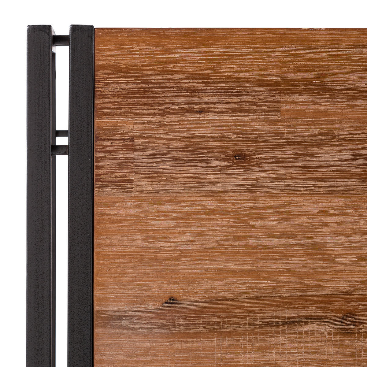 COUCHTISCH mit Ablage - Akazie massiv / Metall, 90 cm - Akaziefarben, Holz (90/90/40cm) - home24