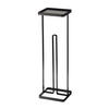 TOILETTENPAPIERSTÄNDER Tower weiß 16/52/12 cm mit Ablage - Schwarz, Metall (12/52/16cm) - Yamazaki