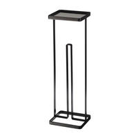 TOILETTENPAPIERSTÄNDER Tower weiß 16/52/12 cm mit Ablage - Schwarz, Metall (12/52/16cm) - Yamazaki