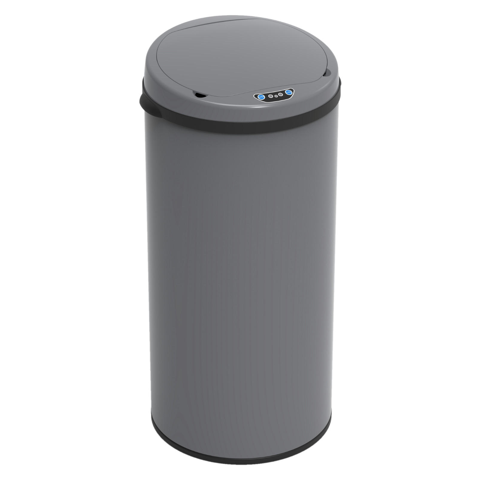 SENSORMÜLLEIMER 50L - Grau, Metall (32/81/32cm) - SVITA
