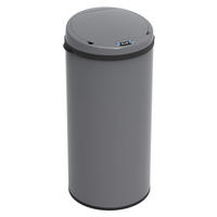 SENSORMÜLLEIMER 50L - Grau, Metall (32/81/32cm) - SVITA