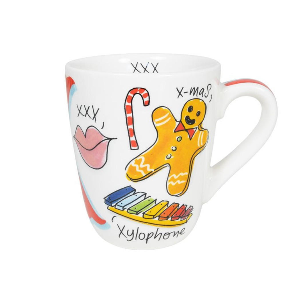 BECHER Love Letter X in Bunt - 350 ml - Multicolor, Keramik (0.35L) - Blond Amsterdam