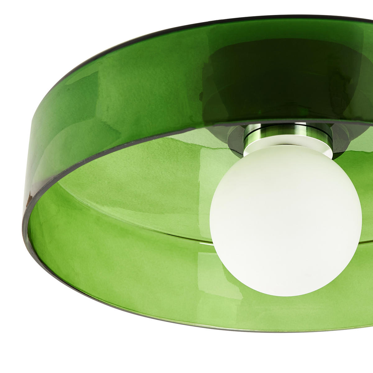 DECKENLAMPE Grün Luguse - Grün, Glas (35/35/12cm) - Beliani