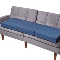SOFA-AUFLAGE dunkelblau 150/50/10 cm – großes Sitzkissen orthopädisch - Dunkelblau, Textil (150/50/10cm) - Homescapes