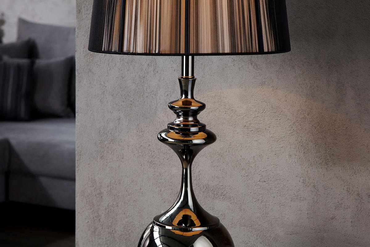 STEHLEUCHTE LUCIE Metall Schwarz 160 cm - Schwarz, Metall (40/40/160cm) - riess-ambiente