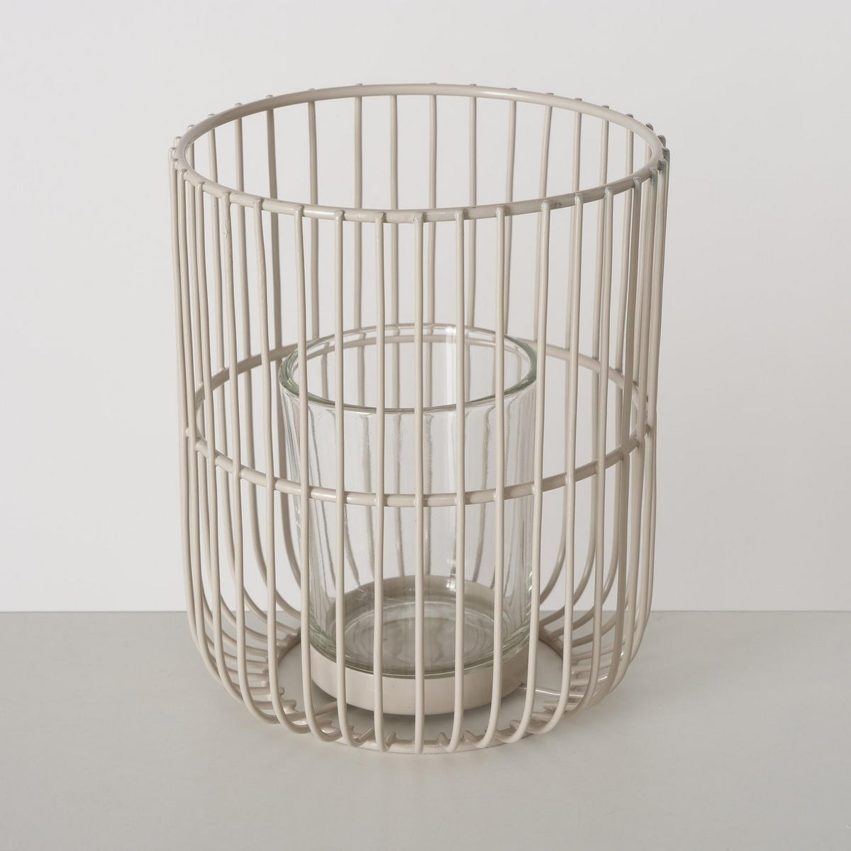 METALLLATERNE 2er-Set Cindy - Beige, Metall (10/12/10cm) - Boltze Home