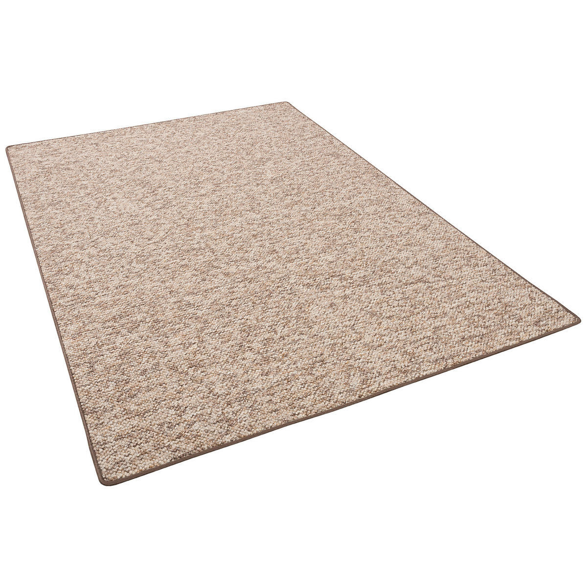 LUXUS WOLL-OPTIK BERBER JUNA MELIERT - Braun, Textil (133/133cm) - Snapstyle