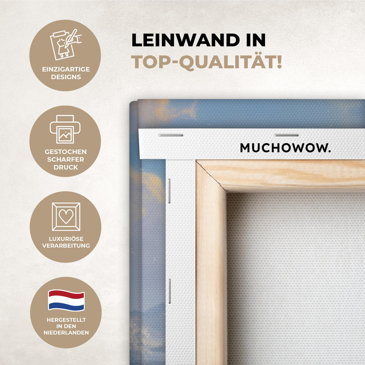 LEINWANDBILD Baum - Jahreszeiten - Winter - Landschaft Deko Schlafzimmer 30x20 cm - Multicolor, Textil (30/20cm) - MuchoWow