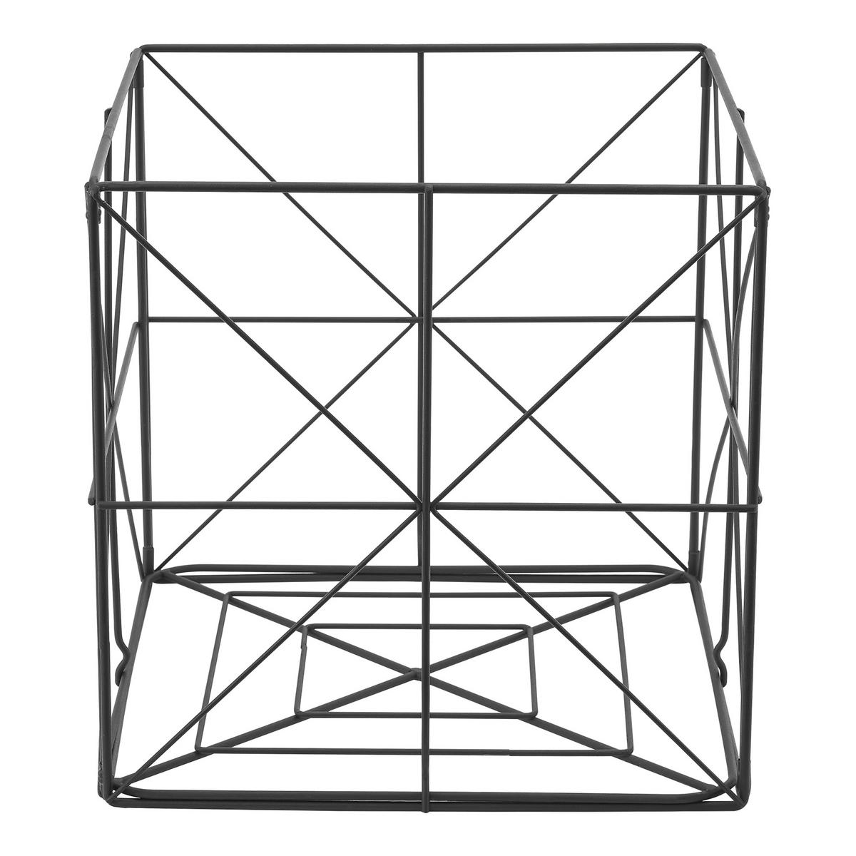 ZEITUNGSKORB Temse - Schwarz, Metall (40/40/40cm) - [en.casa]