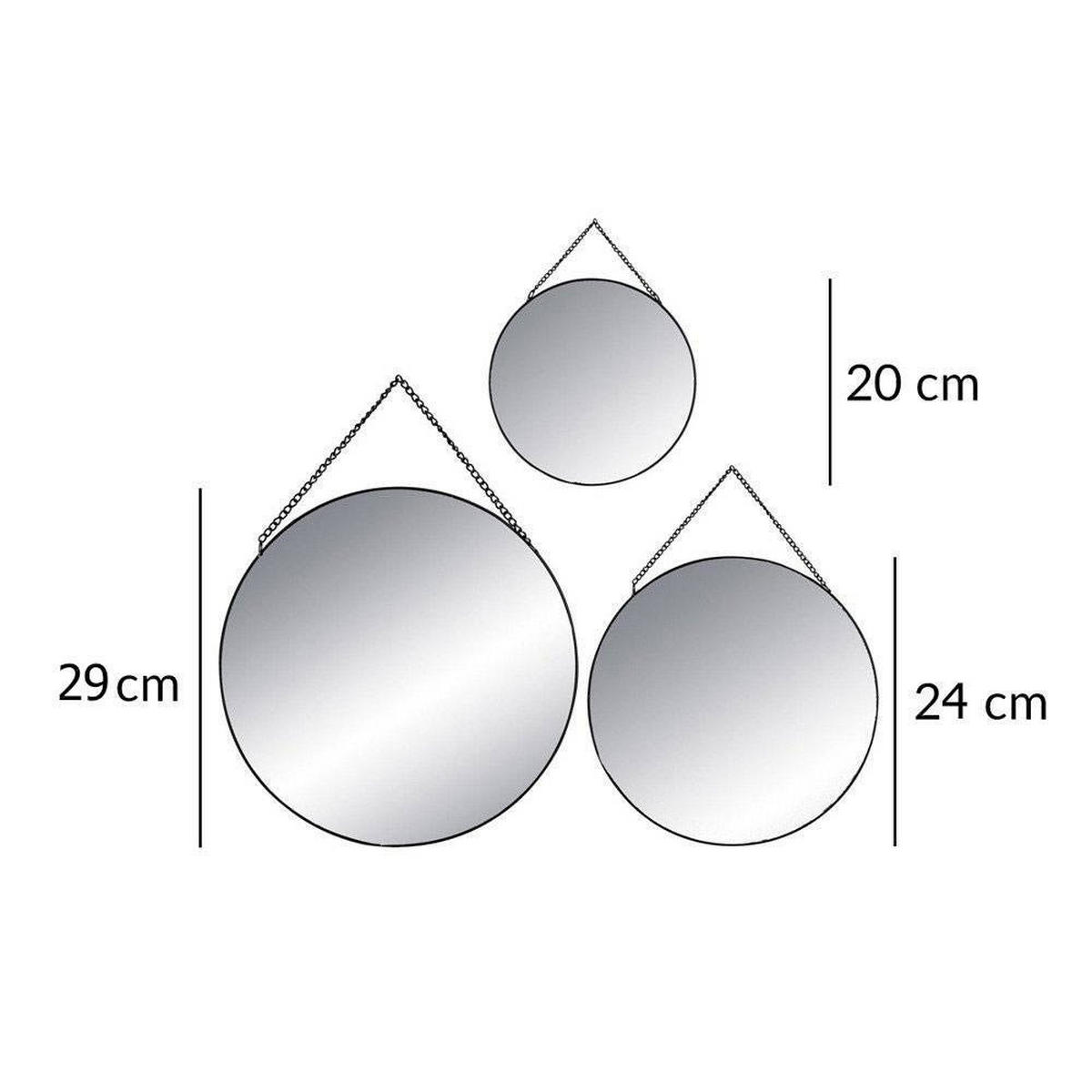 SPIEGEL mit runder Form - Schwarz, Metall (29/29/0.4cm) - Atmosphera Createur d´interieur