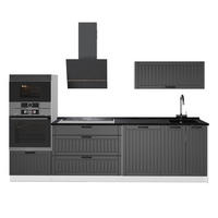 KUHINJA Fame-Line, Temno siva/Bela, 280 cm, DP Antracit - temno siva/bela, leseni material (280/153.6/60cm) - Vicco