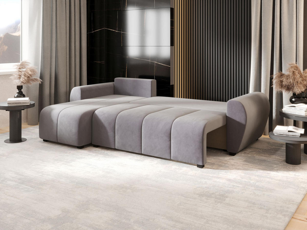 ECKSOFA MOLISA L Itaka 50 Links mit Schlaffunktion - Grau, Textil (245/145cm) - Bedante