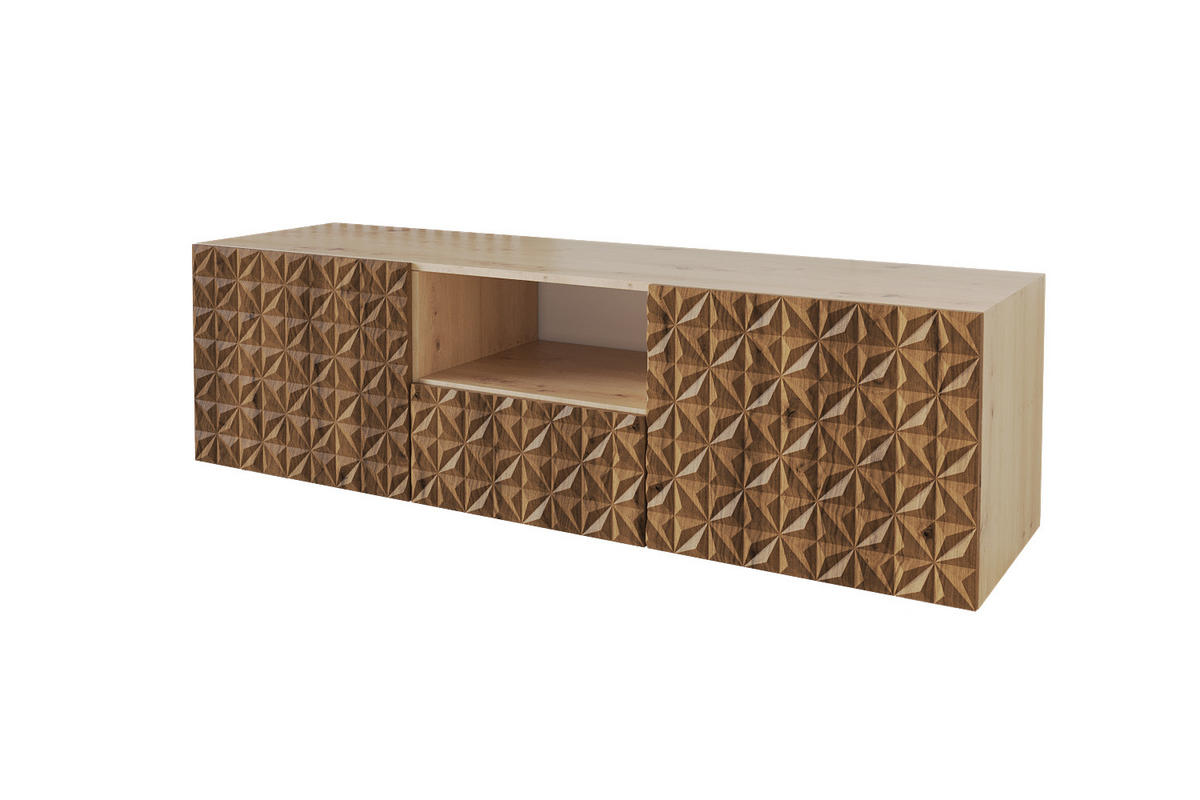 LOWBOARD VIRA-W 140x40x41 cm - Artisan / Katania - Eiche Wotan, Holzwerkstoff (140/40/41cm) - ALTDECOR