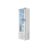 VITRINE Soho S01 - Silberfarben/Weiß, Holzwerkstoff/Kunststoff (60/192/41cm) - MIRJAN24