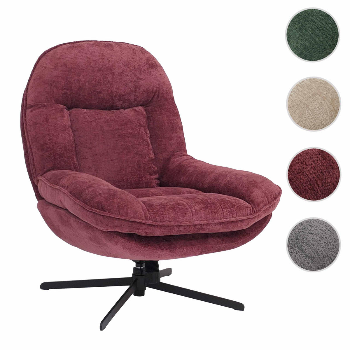 RELAXAČNÉ KRESLO Červená - červená, textil (80/96/90cm) - MCW