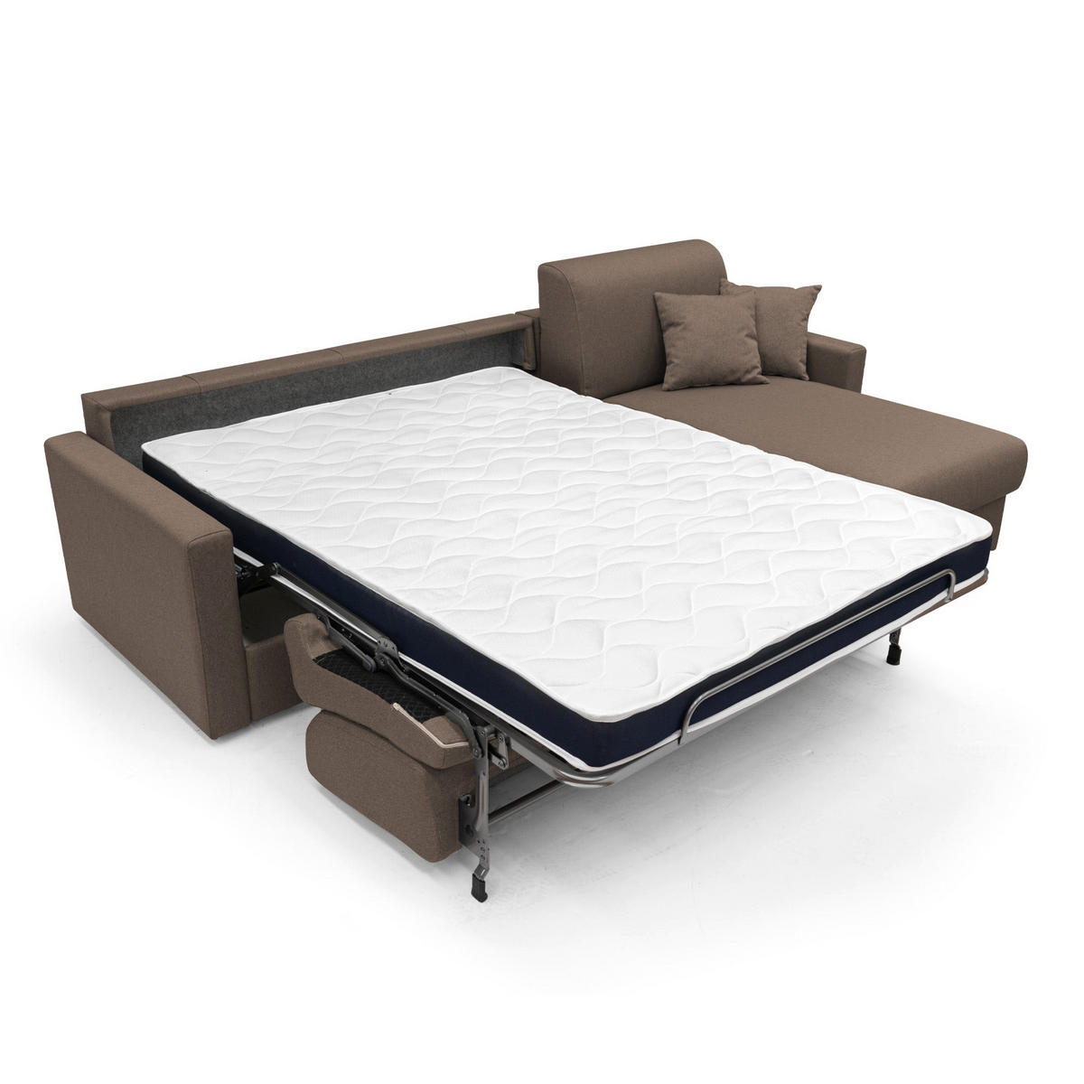 ECKSOFA LINKS Chris - Braun, Textil (288/96cm) - Divani.store
