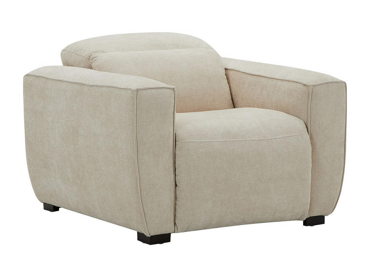 RELAXSESSEL elektrisch - Stoff - Beige - LAGUNDI - Beige, Textil (108/70/114cm) - Vente-Unique
