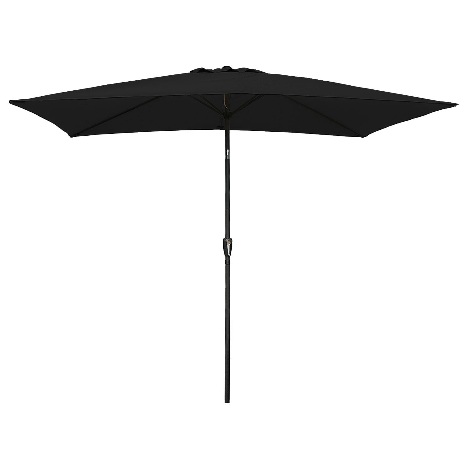 SONNENSCHIRM Hapuna Schwarz 200/300 cm - Schwarz, Textil (200/300cm) - Happy Garden