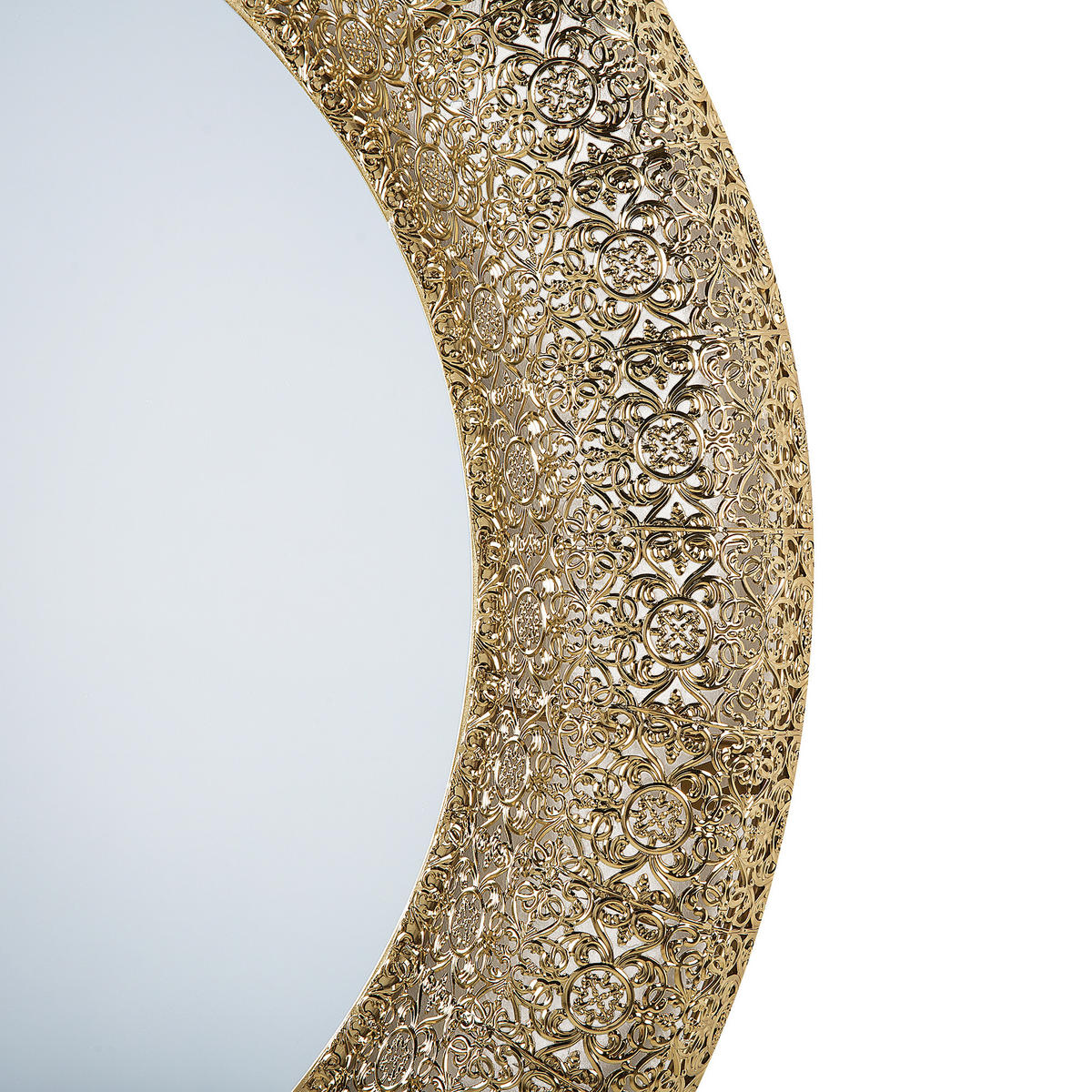 WANDSPIEGEL gold 80 cm Channay - Goldfarben, Metall (80/80/5cm) - Beliani