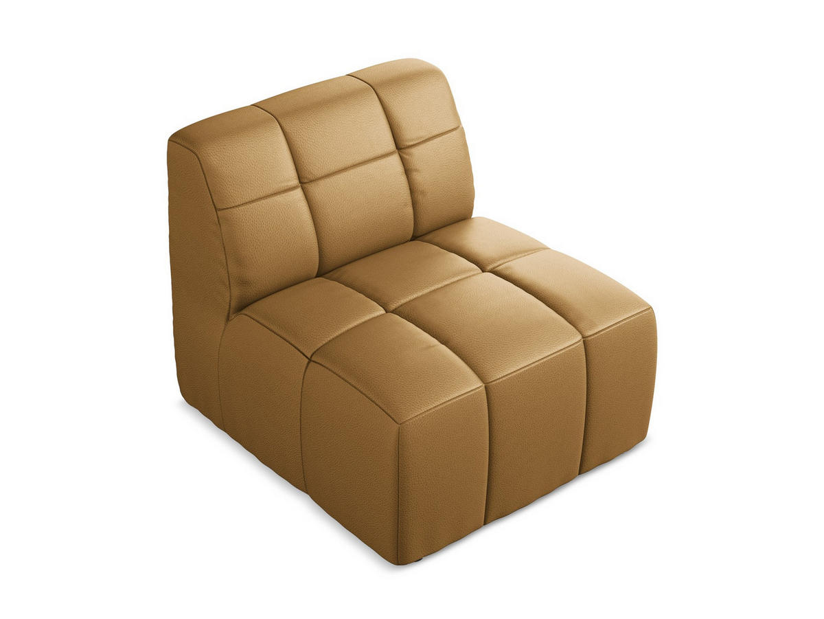 SOFAELEMENT Kunstleder Braun - Cognac/Schwarz, Holzwerkstoff/Kunststoff (75/77/90cm) - Makamii