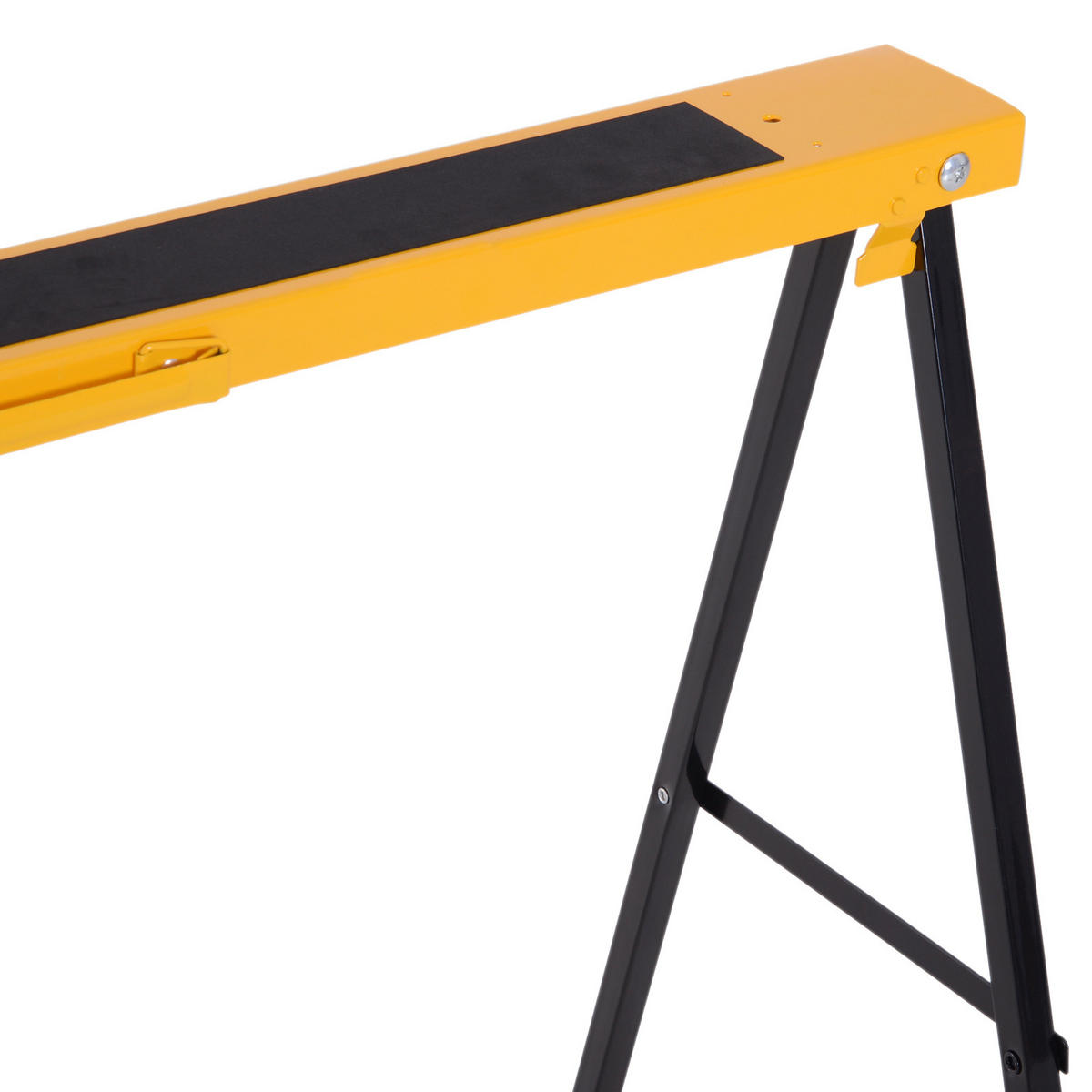 2ER-SET Arbeitsbock Sägepferd Klappbar Unterstellbock rutschfest Metall Gelb - Gelb, Metall (99.5/50/76cm) - DURHAND