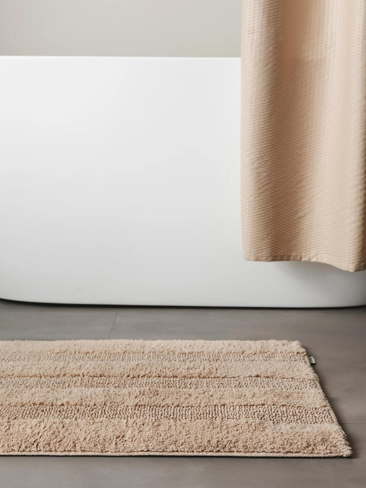 BADEMATTE Ilka Beige 50x80 cm - Beige, Textil (50/80cm) - benuta Nest