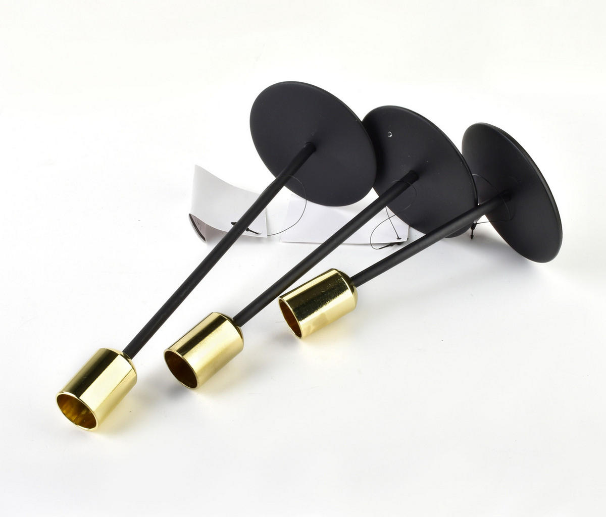 KERZENHALTER Cedric Schwarz 12/7/23 cm Metall - Schwarz, Metall (7/23/12cm) - Mondex