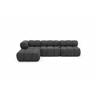 ECKSOFA L-Form Modulare, Bouclé-Stoff Abriamo, Graphit, Links, Selia - Graphitfarben, Holz (285/160cm) - Kaiser Möbel