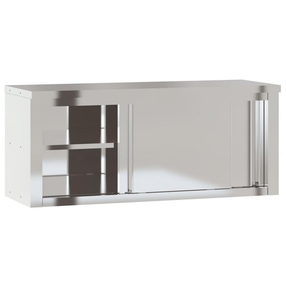 KÜCHEN-WANDSCHRANK Mit Schiebetüren Edelstahl - Silberfarben, Metall (40/46/110cm) - vidaXL