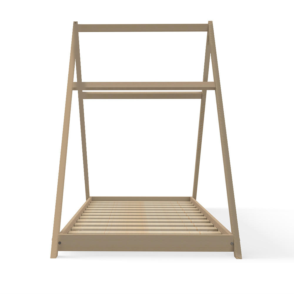 HAUSBETT APACHE MIT LATTENROST / KINDERBETT 90X190 - NATURHOLZ - Naturfarben, Holz (100/148/208cm) - Weber Industries