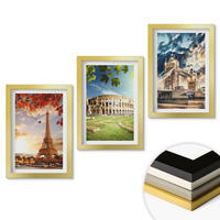 WANDBILDER 3er Set - 20x30 cm Goldrahmen - Denkmäler Europas - Goldfarben, Kunststoff (20/30cm) - ArtPrintCave