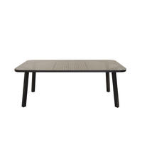 GARTENTISCH Schwarz - Schwarz, Holzwerkstoff (200/100/74cm) - ebuy24