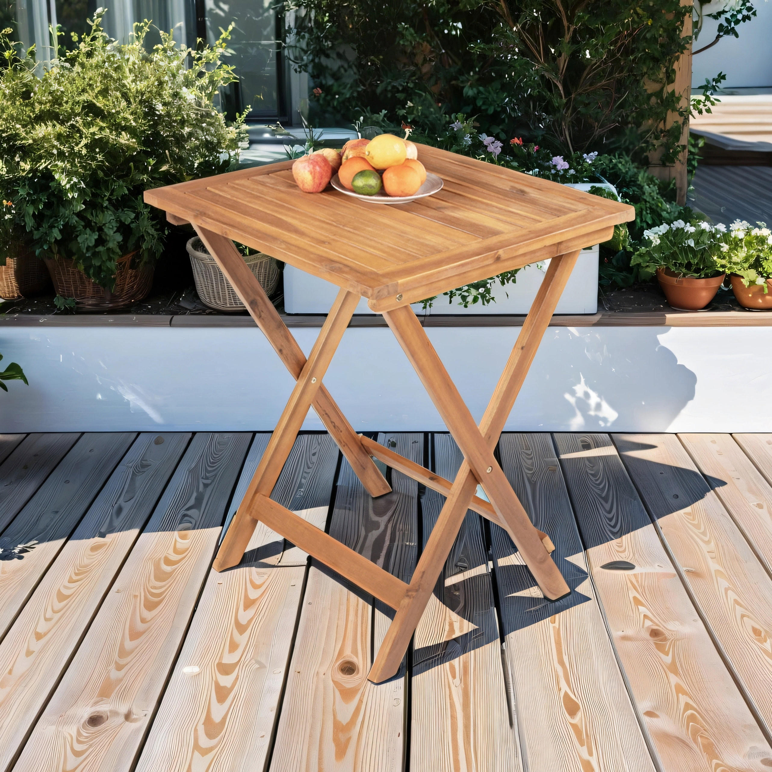 GARTENTISCH BLOOM - Beige, Holz (60/60/75cm) - SAM