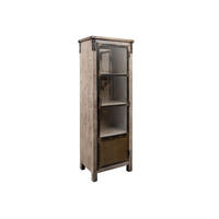 VITRINE Mango 60x40x180 braun lackiert HEAVY INDUSTRY #242 - Braun, Holz (60/180/40cm) - Massivmoebel24