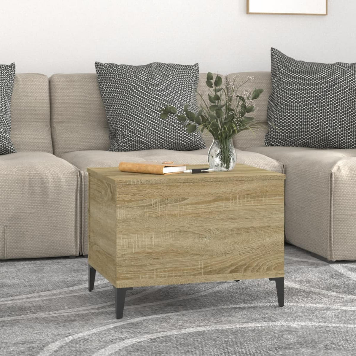 COUCHTISCH Sonoma-Eiche 60x44,5x45 cm Holzwerkstoff - Braun, Holzwerkstoff (60/44.5/45cm) - furnicato