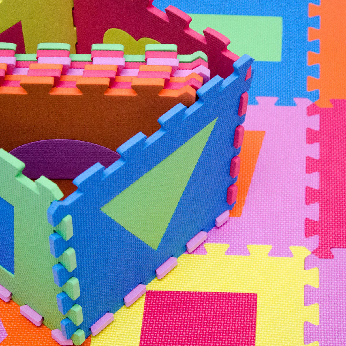 SPIELMATTE ab Null 90 cm Baby Puzzlematte Formen - Multicolor, Kunststoff (30/30cm) - Littletom