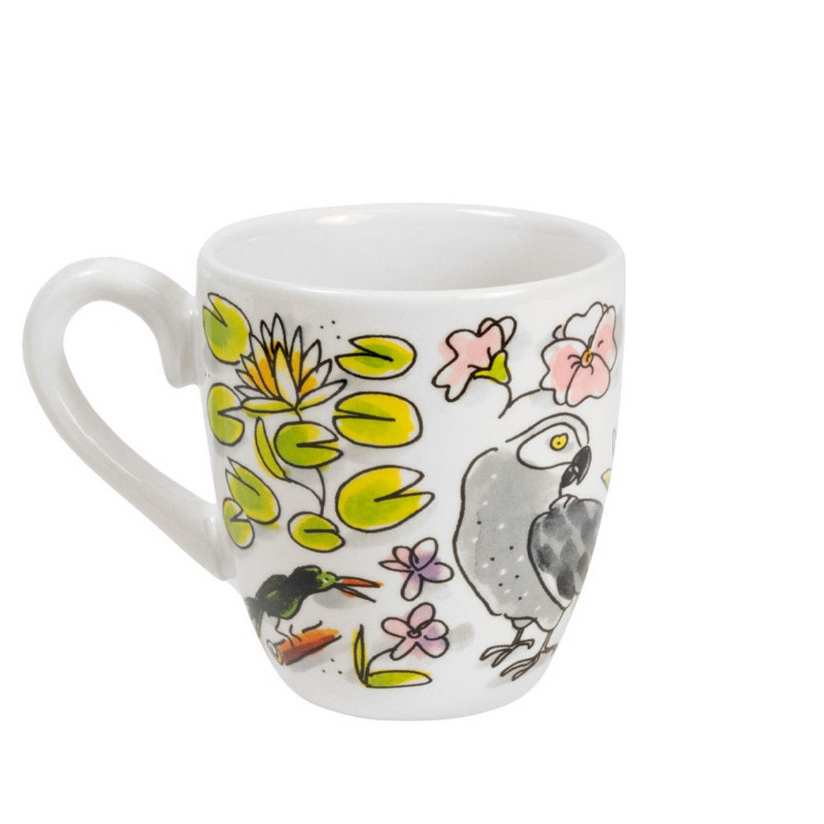 MINI-BECHER Paradiesvogel in Bunt - 200 ml - Multicolor, Keramik (0.2L) - Blond Amsterdam