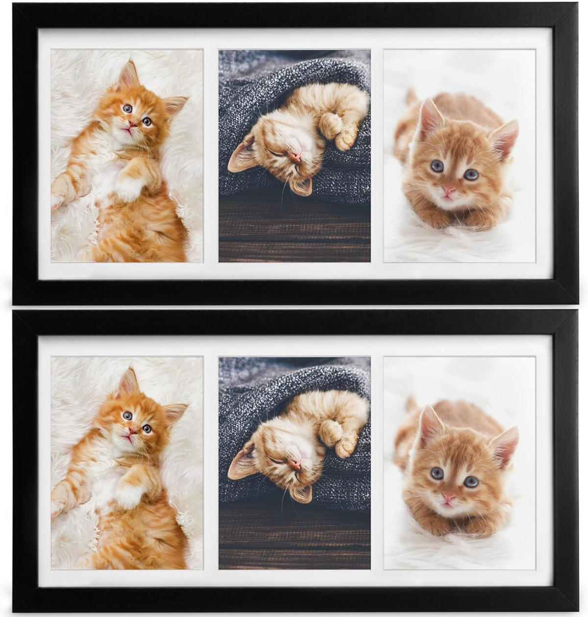 BILDERRAHMEN Galeria 10x15cm Schwarz (2tlg) - Schwarz, Holzwerkstoff (20/2/37cm) - BoMoe