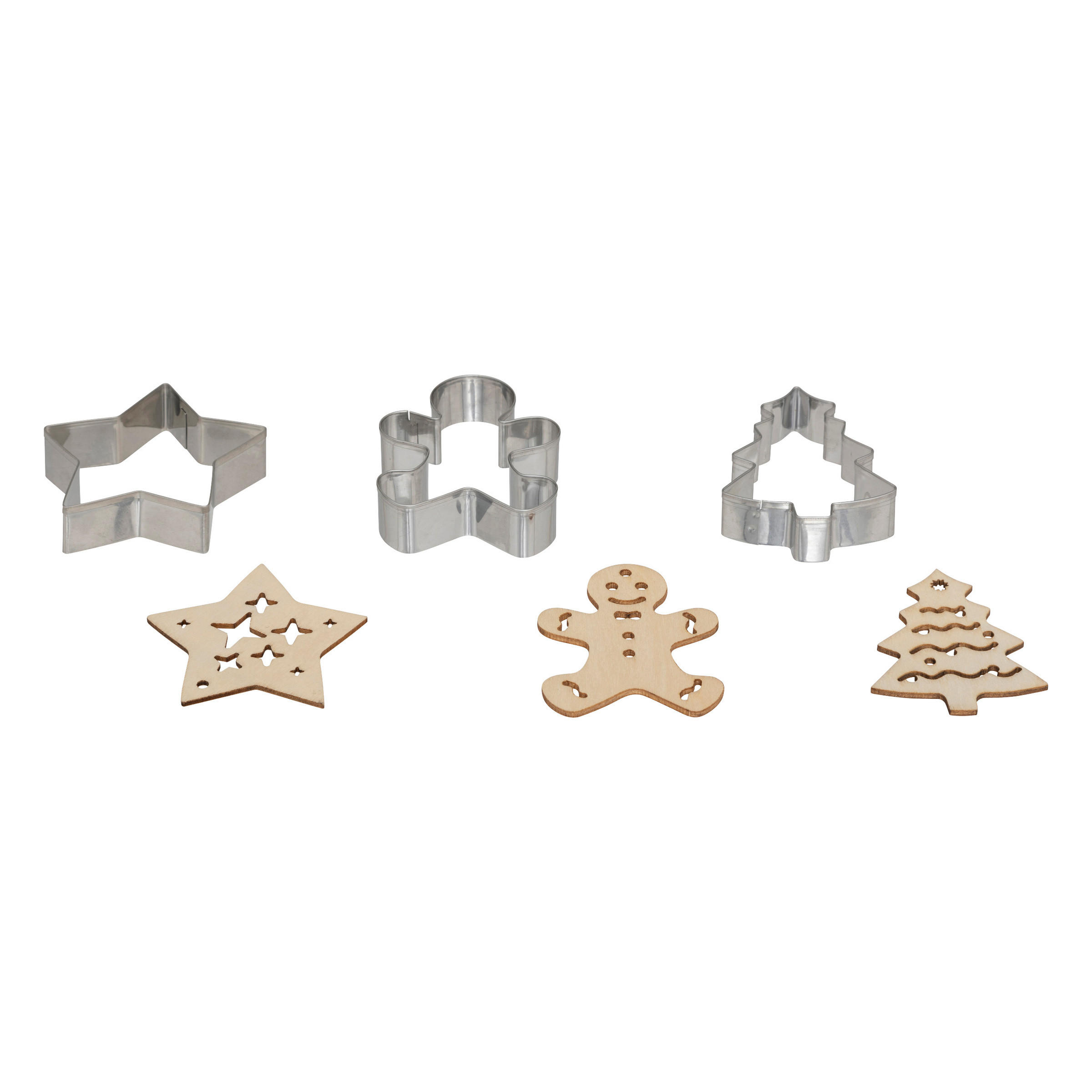 AUSSTECHFÖRMEN 3er-Set Weihnachten - Silberfarben, Metall (6.3/2/7.8cm) - 5five Simply Smart