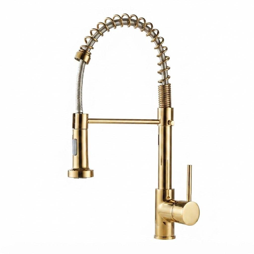 KÜCHENARMATUR, 44 x 17,5 cm, gold - Goldfarben, Metall (49/7/22cm) - Vallsero